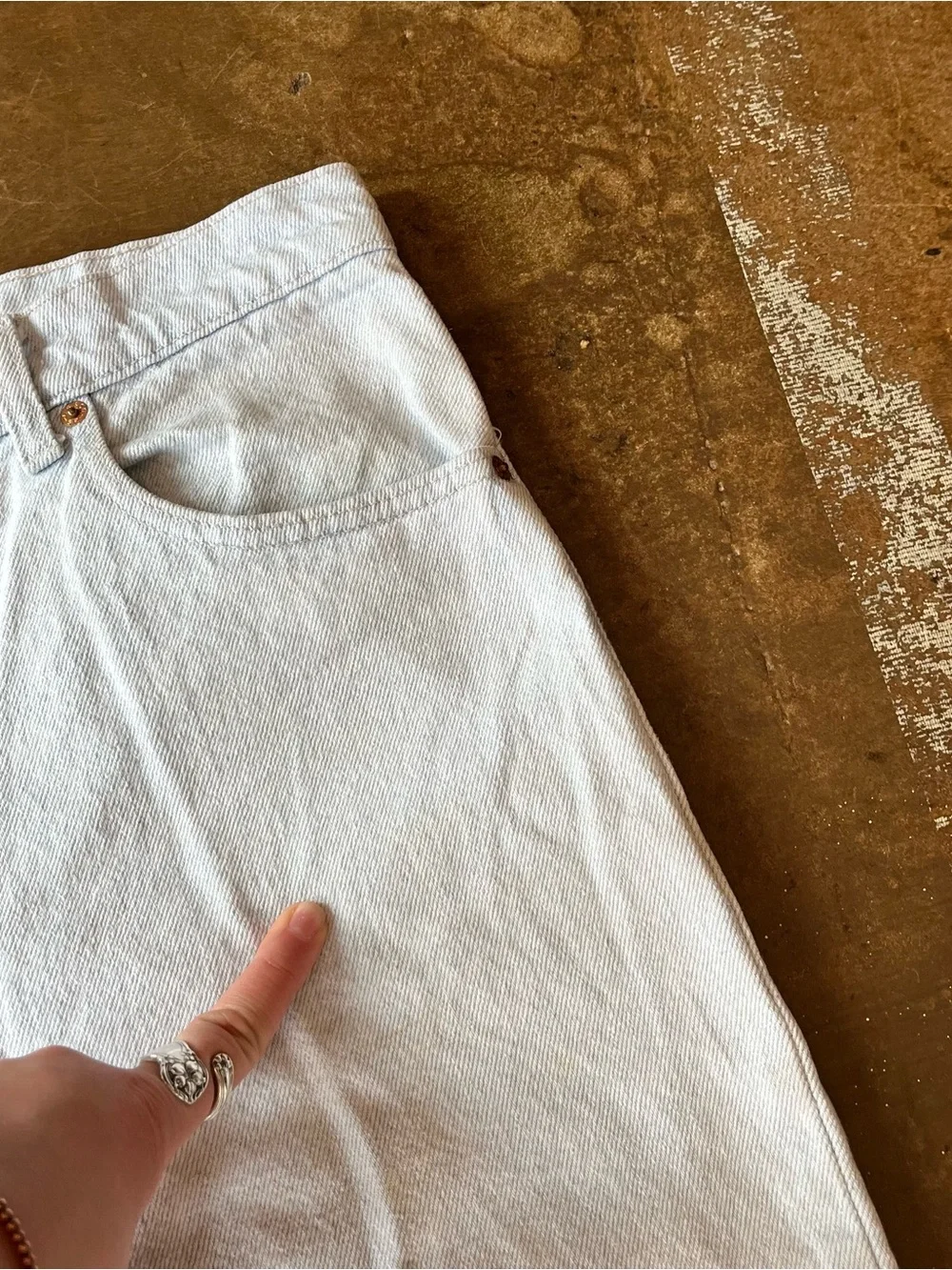 Levi's Vintage 90s Light Wash Blue Tapered Leg Jeans 36x32 USA Made Western 80s